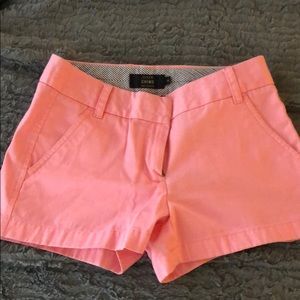Pink  J. Crew Chino Shorts